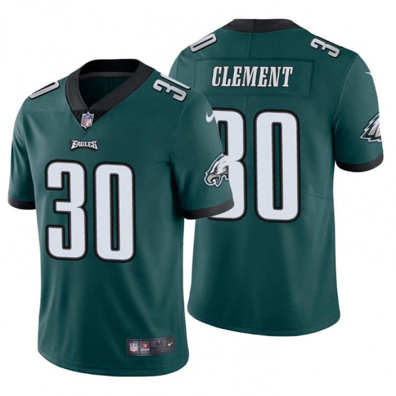Men Philadelphia Eagles 30 Corey Clement Nike Midnight Green Vapor Limited NFL Jersey